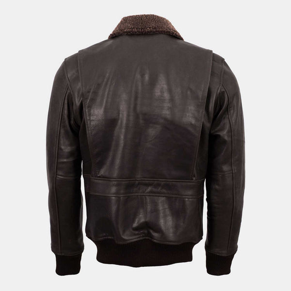 Men's Fur Collar Leather Jacket