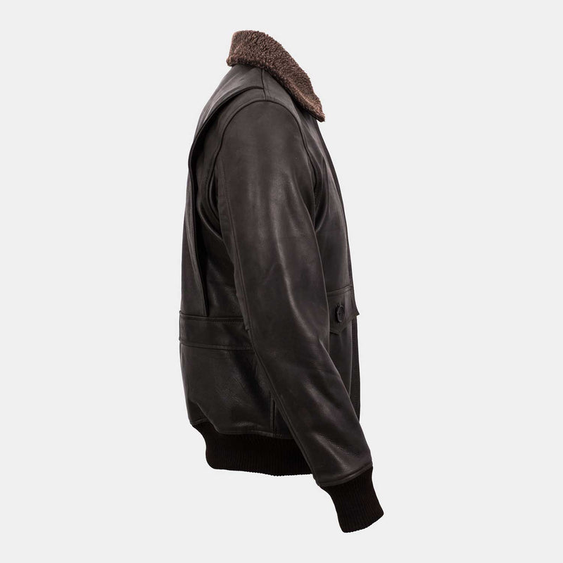 Full-grain Fur Leather Jacket for Men